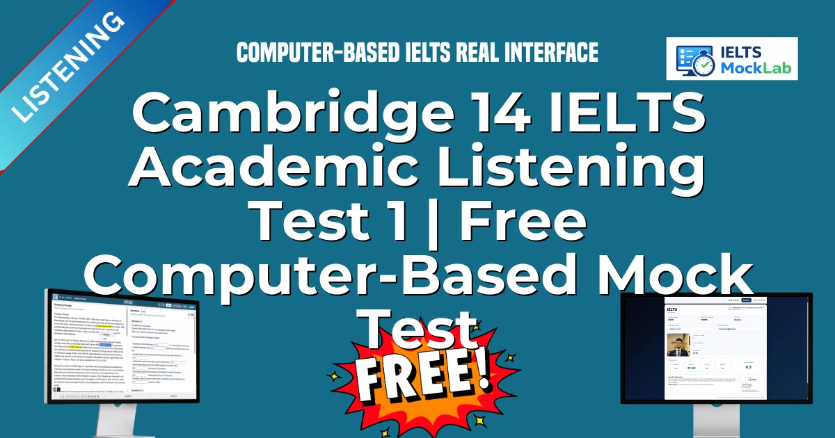 Cambridge 14 IELTS Academic Listening Test 1 | Free Computer-Based Mock Test featured image